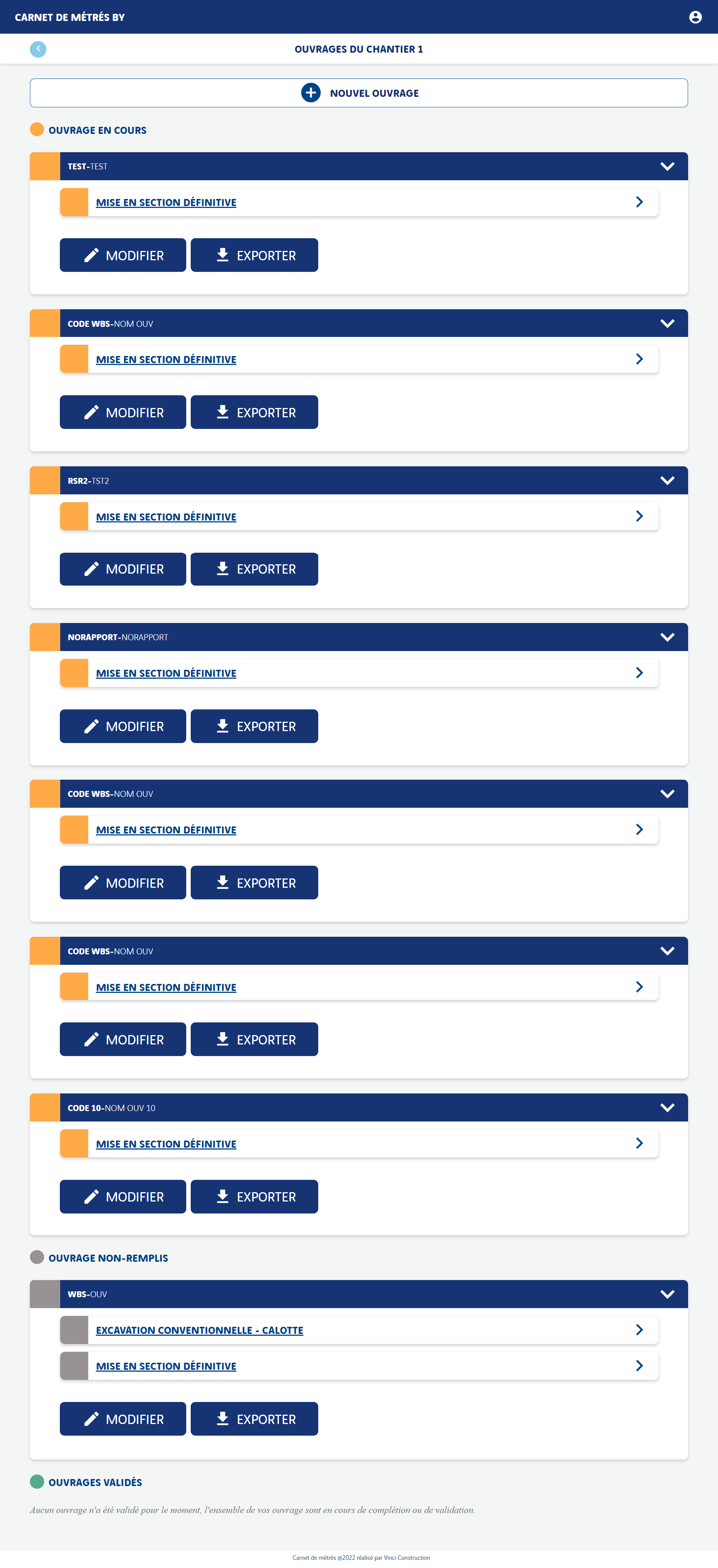 Carnet Mètres screenshot